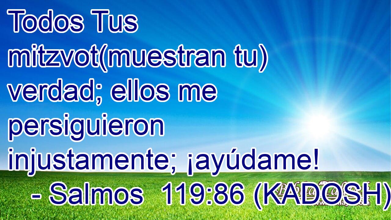  Todos Tus mitzvot(muestran tu) verdad; ellos me persiguieron injustamente; ¡ayúdame! 