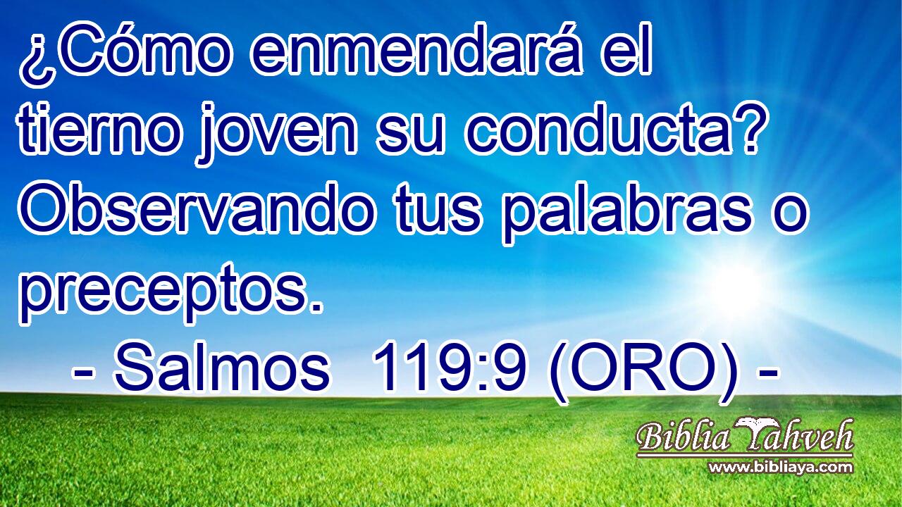  ¿Cómo enmendará el tierno joven su conducta? Observando tus palabras o preceptos. 