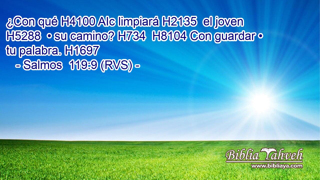 ¿Con qué H4100 AIc limpiará H2135  el joven H5288  • su camino? H734  H8104 Con guardar • tu palabra. H1697  