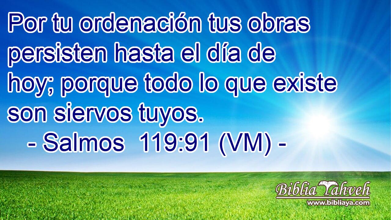  Por tu ordenación tus obras persisten hasta el día de hoy; porque todo lo que existe son siervos tuyos. 