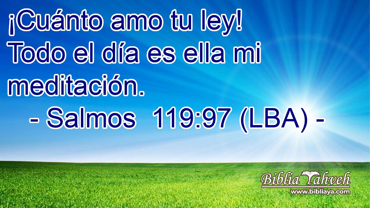 ¡Cuánto amo tu ley! Todo el día es ella mi meditación.