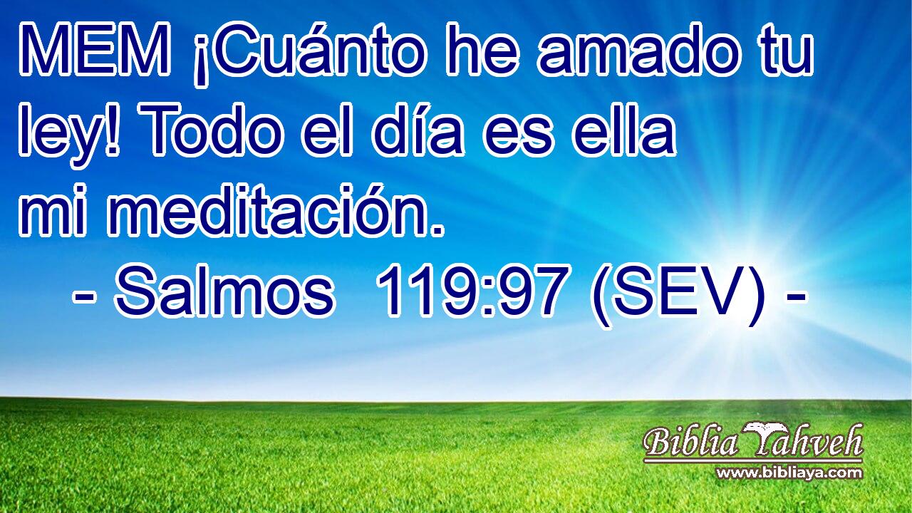 MEM ¡Cuánto he amado tu ley! Todo el día es ella mi meditación.