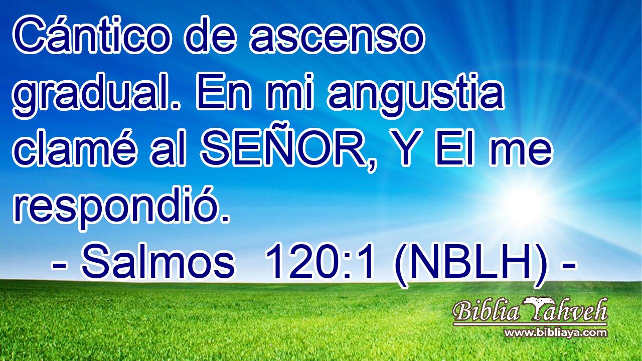  Cántico de ascenso gradual. En mi angustia clamé al SEÑOR, Y El me respondió. 