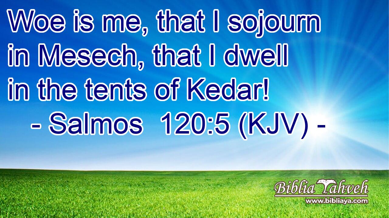 Woe is me, that I sojourn in Mesech, that I dwell in the tents of Kedar!