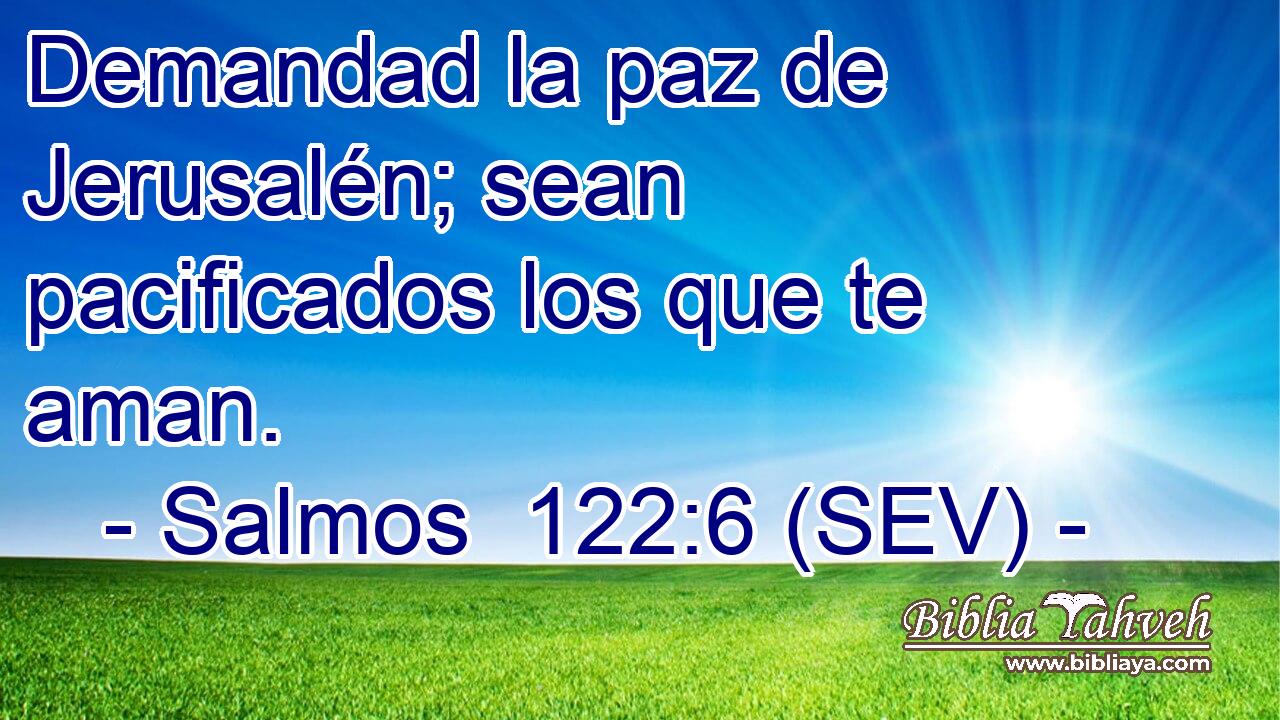 Demandad la paz de Jerusalén; sean pacificados los que te aman.