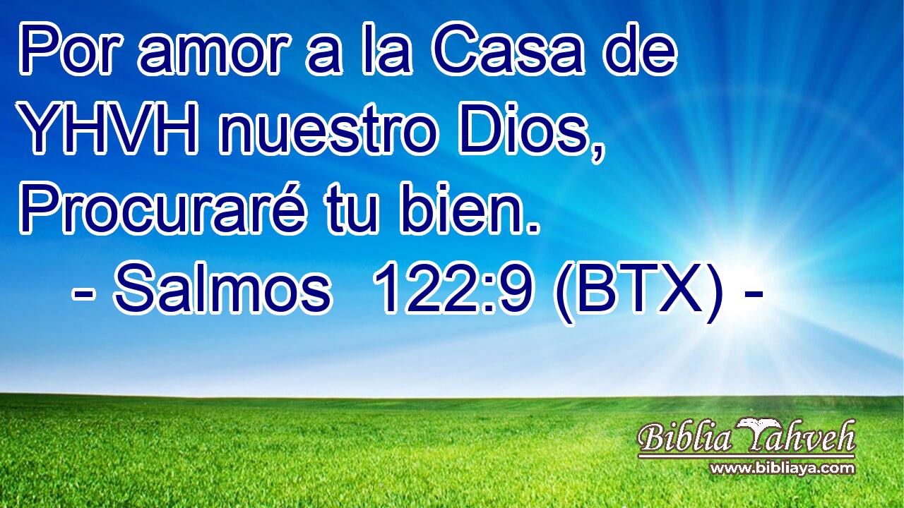 Por amor a la Casa de YHVH nuestro Dios, Procuraré tu bien.