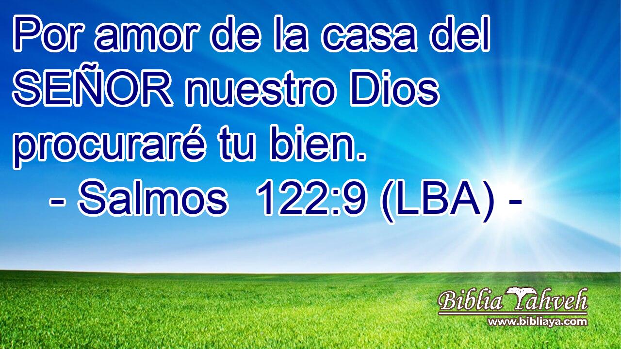 Por amor de la casa del SEÑOR nuestro Dios procuraré tu bien.