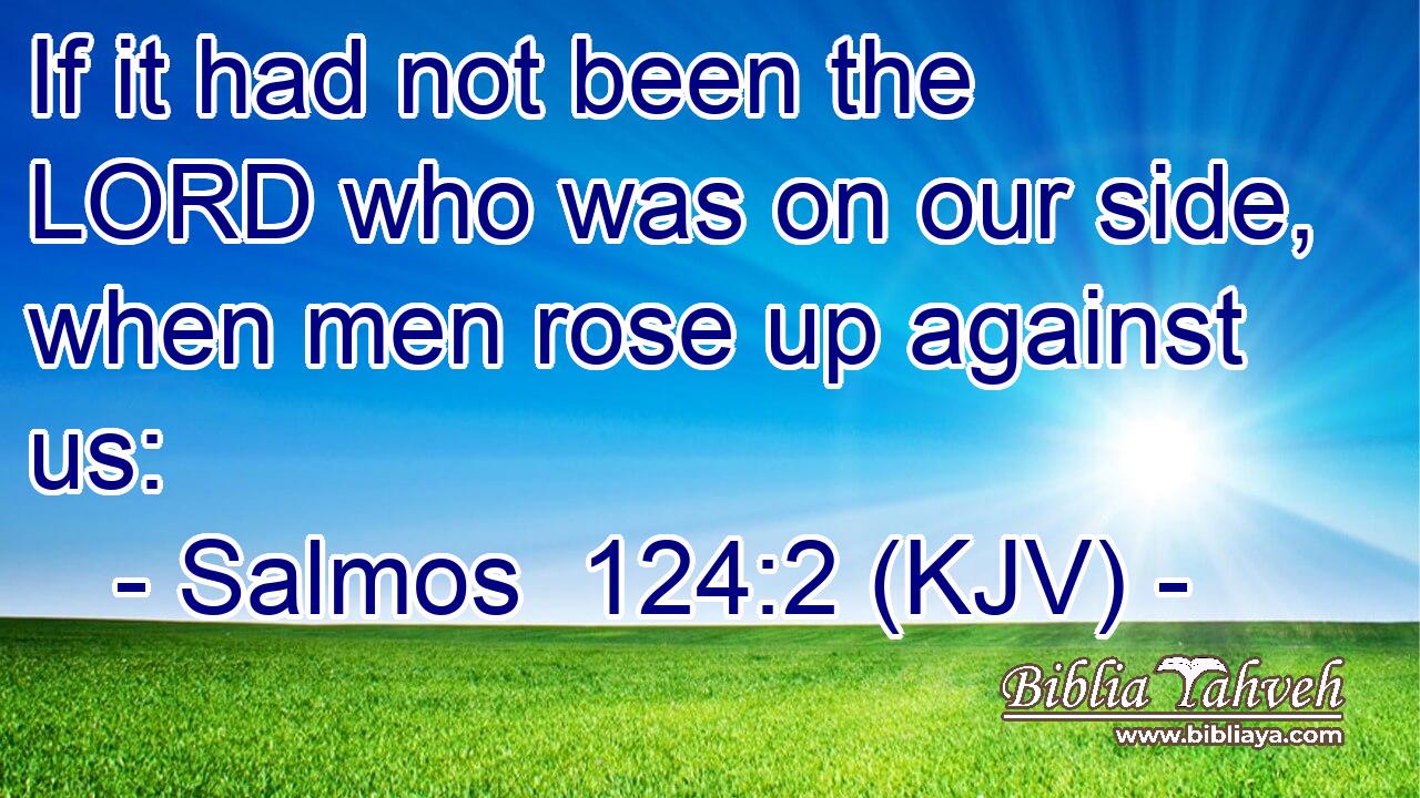 If it had not been the LORD who was on our side, when men rose up against us: