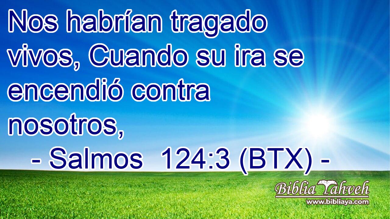 Nos habrían tragado vivos, Cuando su ira se encendió contra nosotros,