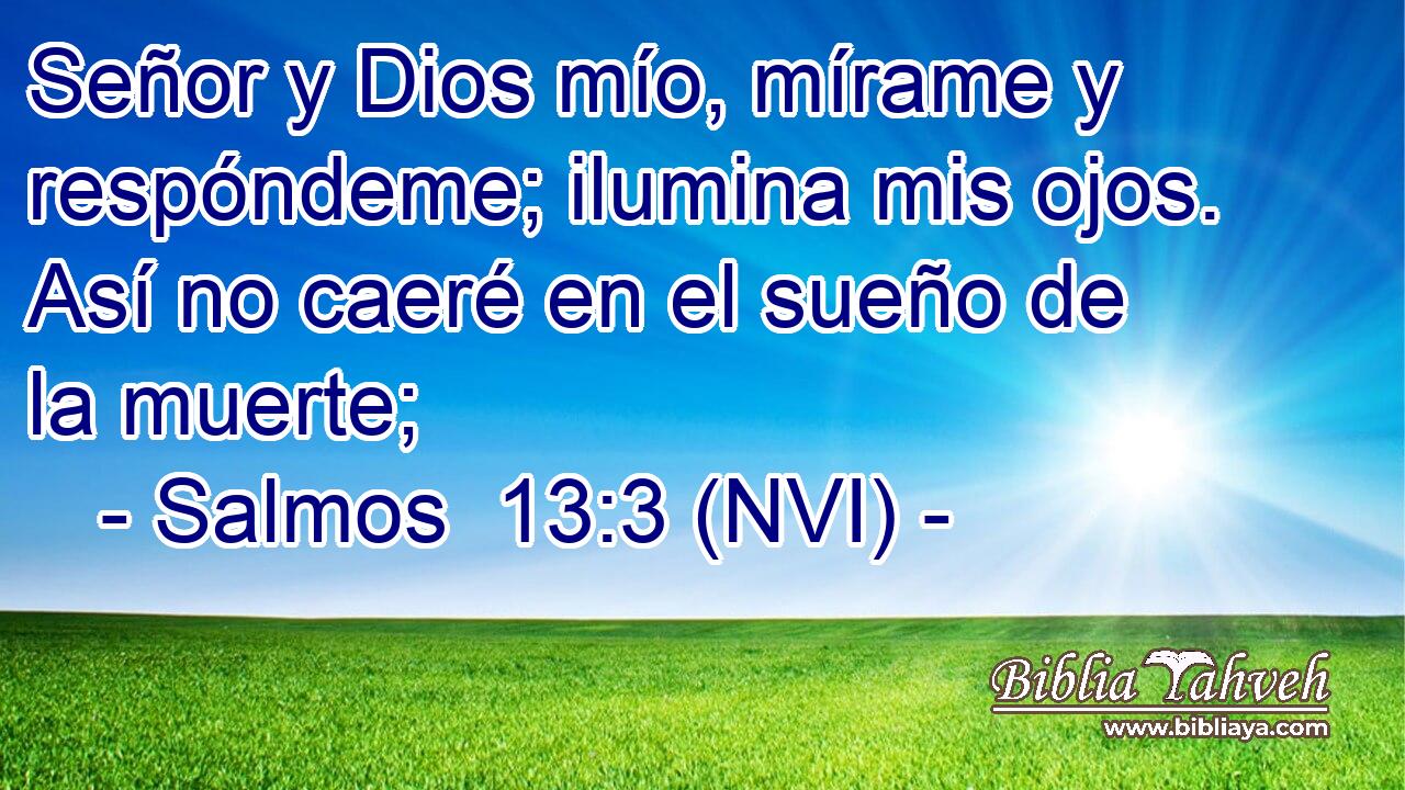 Señor y Dios mío, mírame y respóndeme; ilumina mis ojos. Así no caeré en el sueño de la muerte;