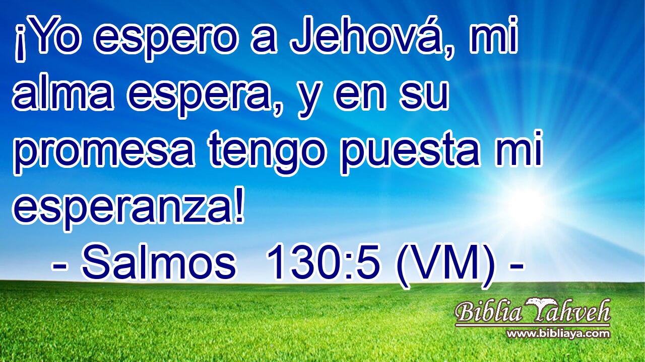  ¡Yo espero a Jehová, mi alma espera, y en su promesa tengo puesta mi esperanza! 