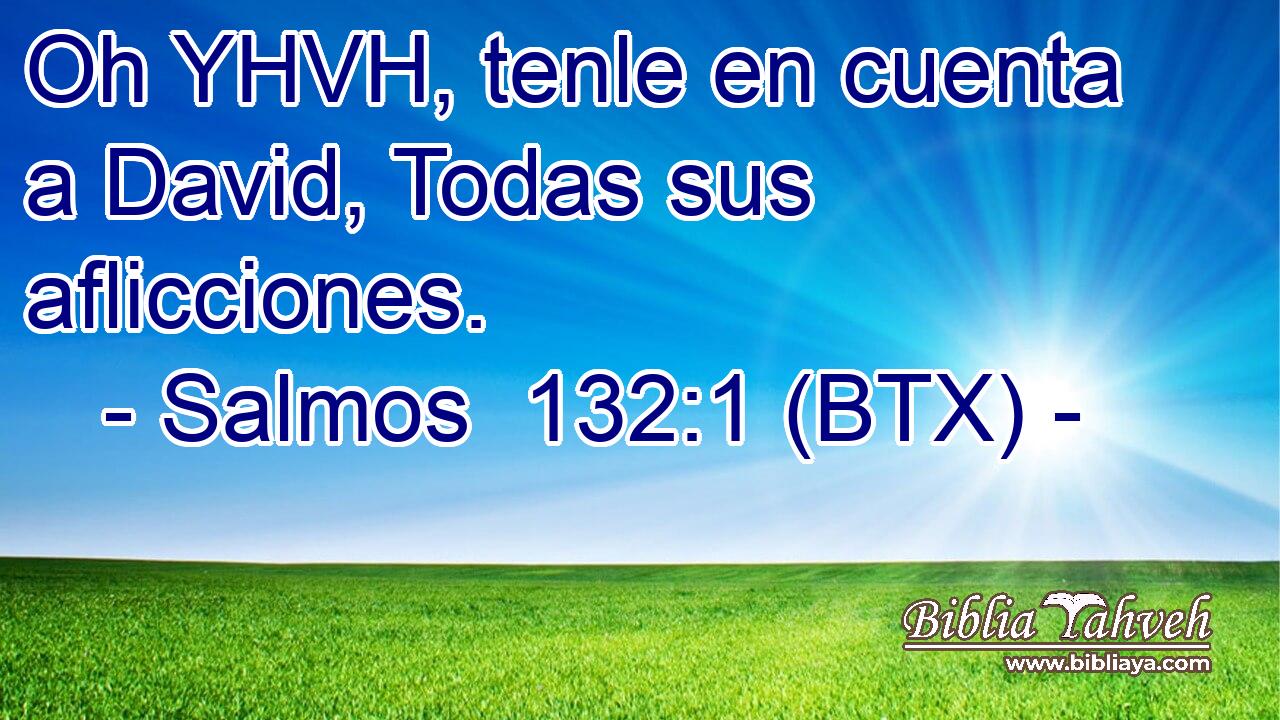 Oh YHVH, tenle en cuenta a David, Todas sus aflicciones.