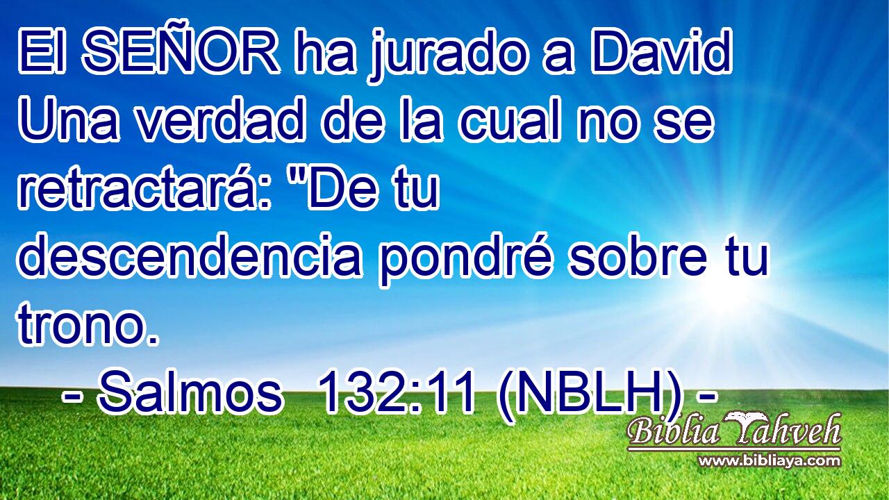  El SEÑOR ha jurado a David Una verdad de la cual no se retractará: 