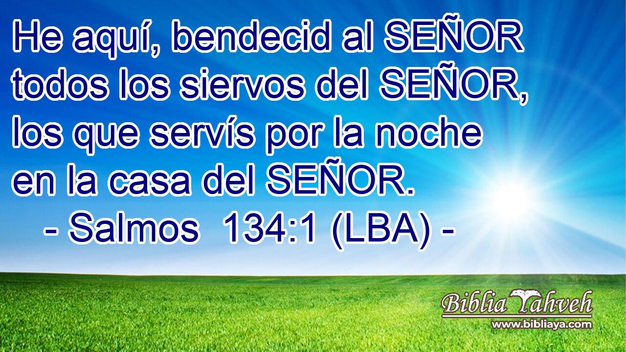 He aquí, bendecid al SEÑOR todos los siervos del SEÑOR, los que servís por la noche en la casa del SEÑOR.