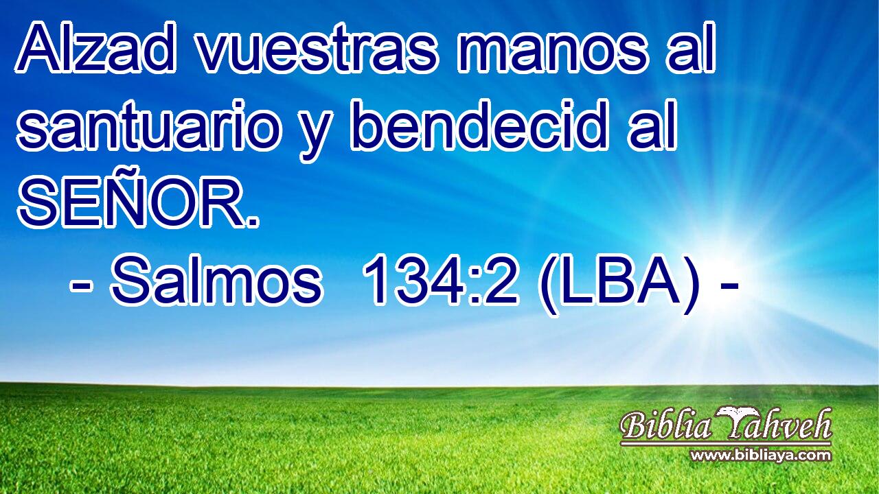 Alzad vuestras manos al santuario y bendecid al SEÑOR.