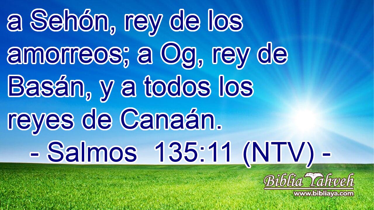 a Sehón, rey de los amorreos; a Og, rey de Basán, y a todos los reyes de Canaán.