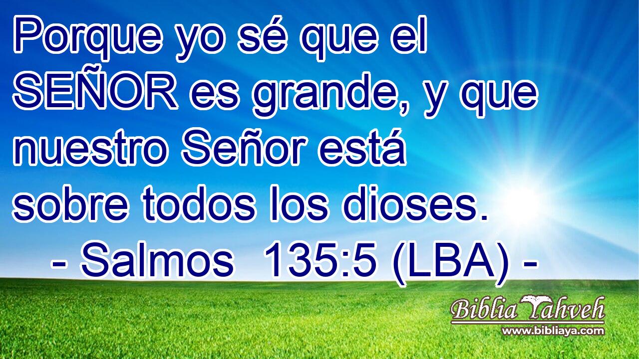 Porque yo sé que el SEÑOR es grande, y que nuestro Señor está sobre todos los dioses.