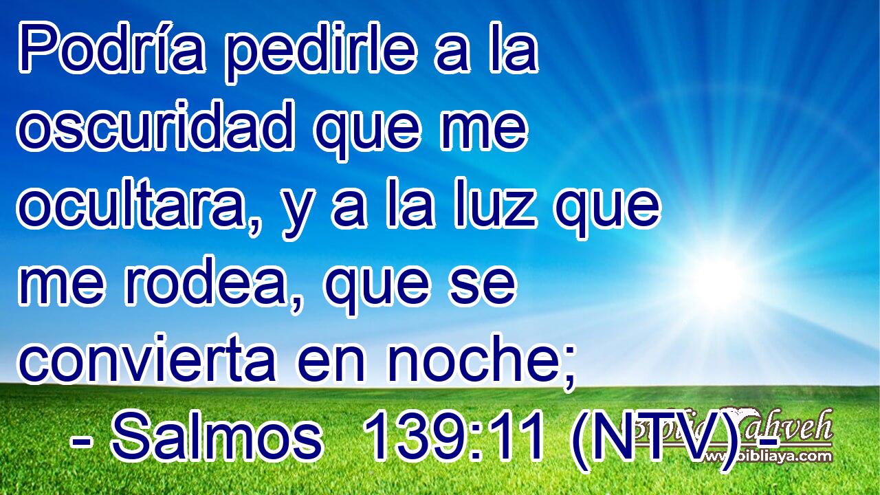 Podría pedirle a la oscuridad que me ocultara, y a la luz que me rodea, que se convierta en noche;