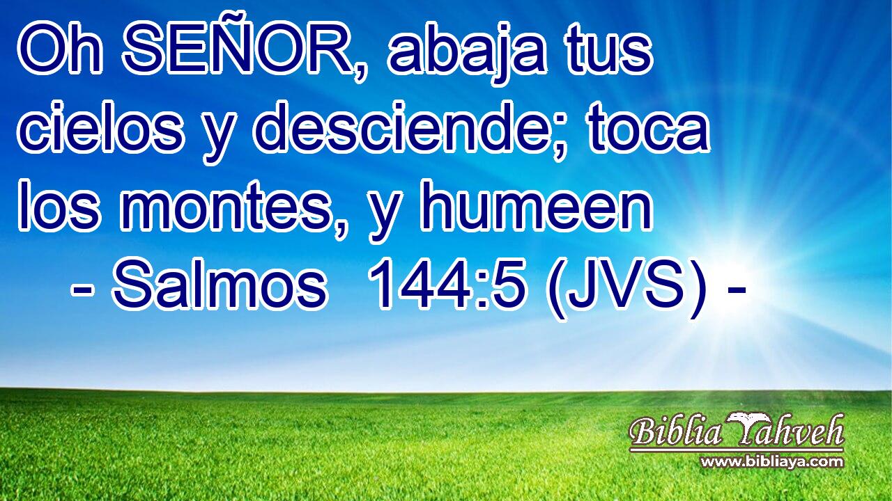 Oh SEÑOR, abaja tus cielos y desciende; toca los montes, y humeen
