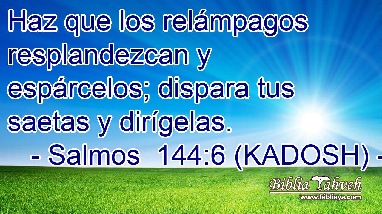  Haz que los relámpagos resplandezcan y espárcelos; dispara tus saetas y dirígelas. 