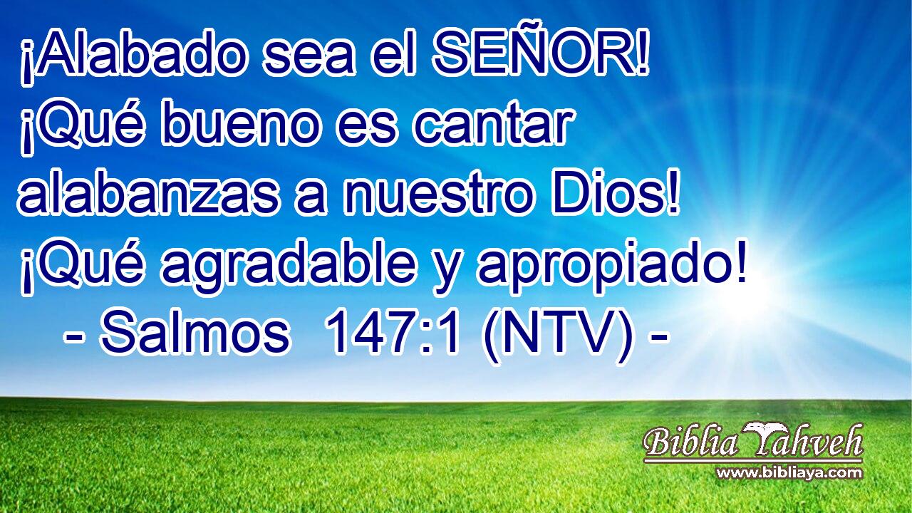 ¡Alabado sea el SEÑOR! ¡Qué bueno es cantar alabanzas a nuestro Dios! ¡Qué agradable y apropiado!