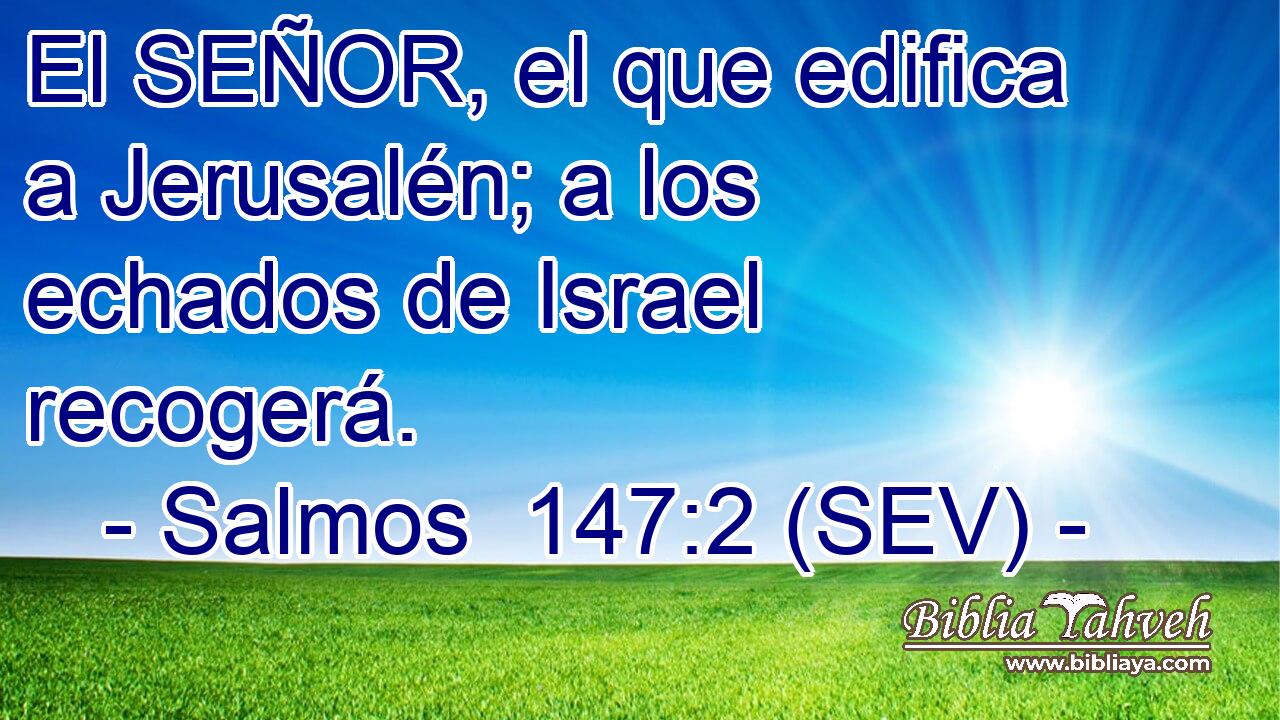 El SEÑOR, el que edifica a Jerusalén; a los echados de Israel recogerá.