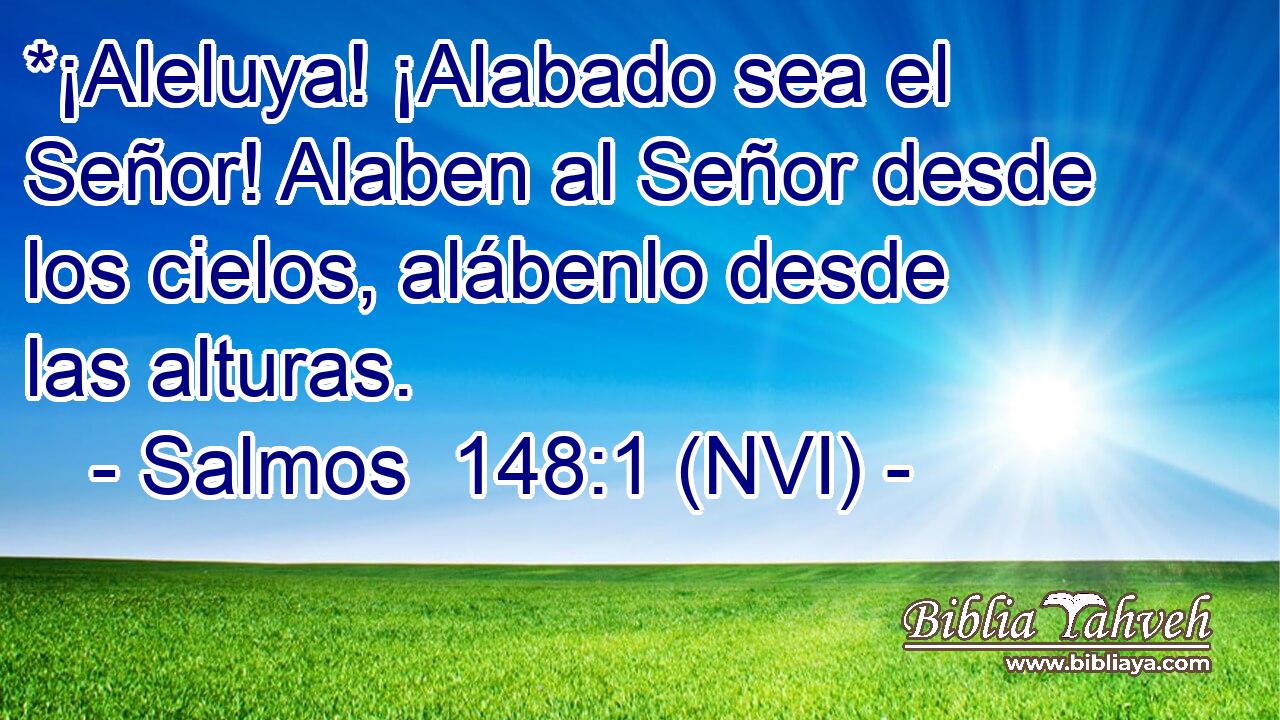  *¡Aleluya! ¡Alabado sea el Señor! Alaben al Señor desde los cielos, alábenlo desde las alturas. 