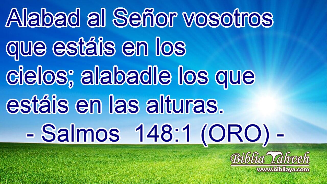  Alabad al Señor vosotros que estáis en los cielos; alabadle los que estáis en las alturas. 