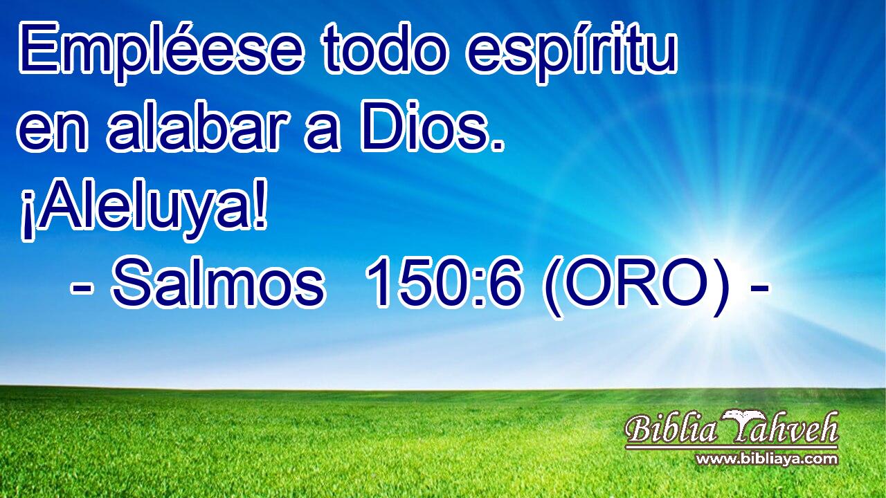  Empléese todo espíritu en alabar a Dios. ¡Aleluya! 