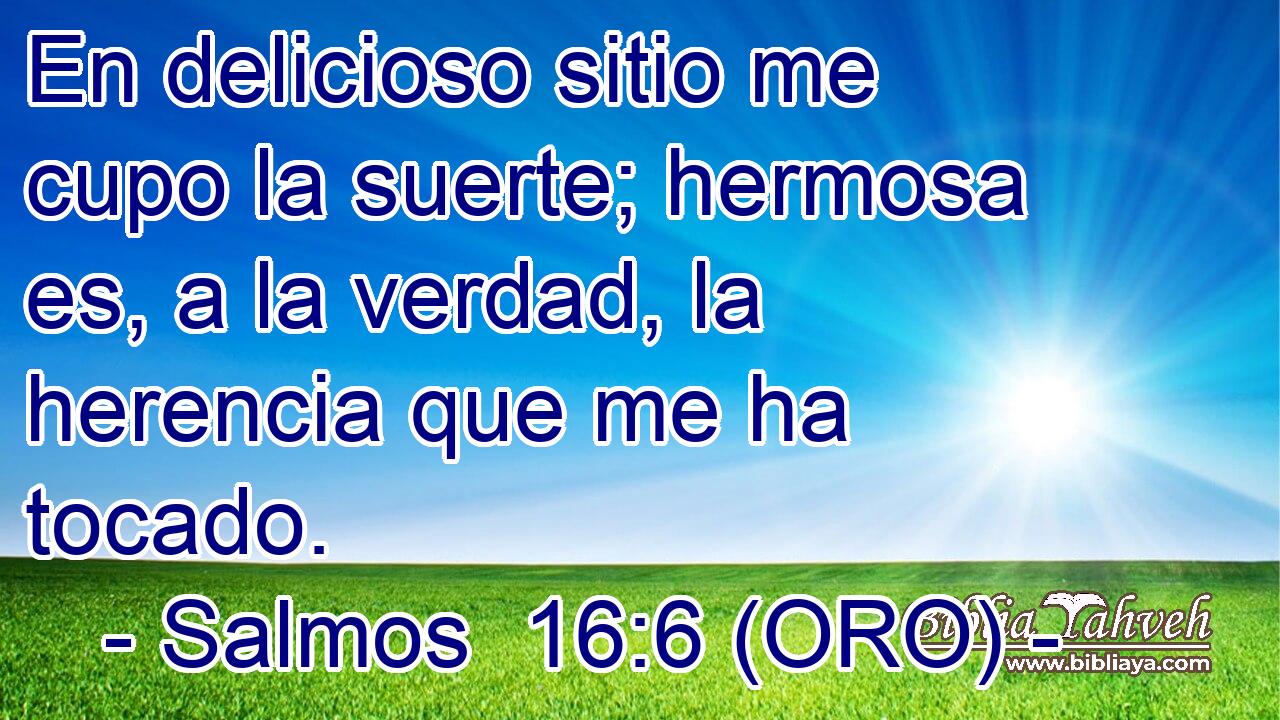  En delicioso sitio me cupo la suerte; hermosa es, a la verdad, la herencia que me ha tocado. 