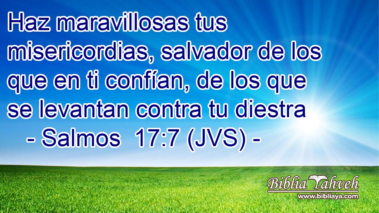Haz maravillosas tus misericordias, salvador de los que en ti confían, de los que se levantan contra tu diestra