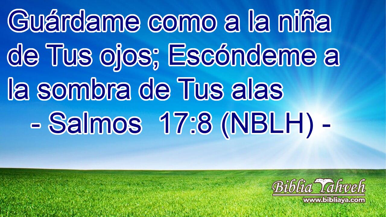  Guárdame como a la niña de Tus ojos; Escóndeme a la sombra de Tus alas 