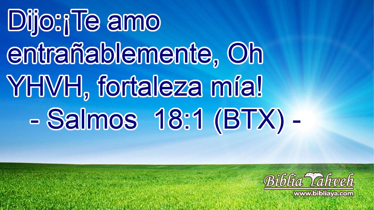 Dijo:¡Te amo entrañablemente, Oh YHVH, fortaleza mía!