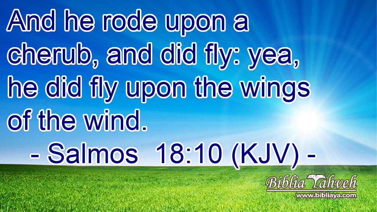 And he rode upon a cherub, and did fly: yea, he did fly upon the wings of the wind.