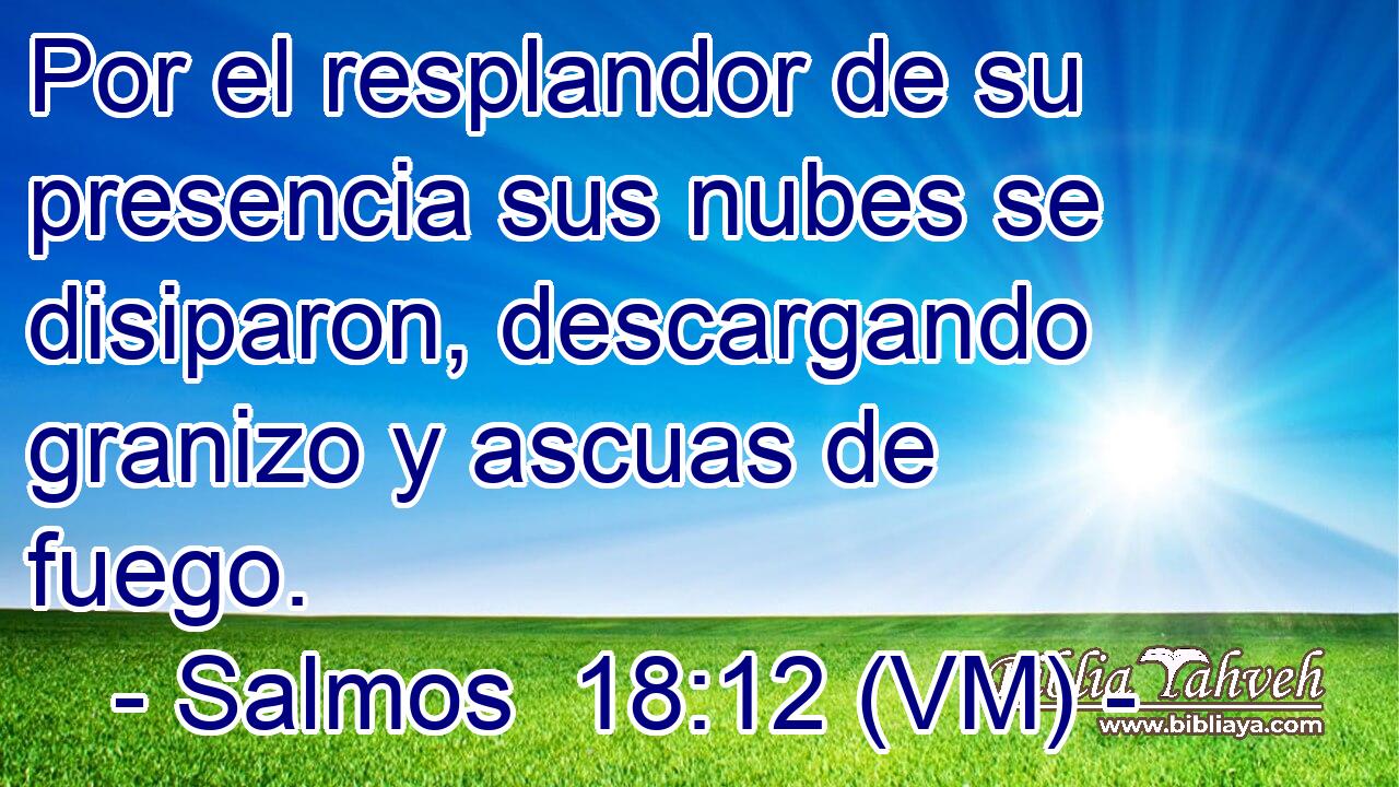  Por el resplandor de su presencia sus nubes se disiparon, descargando granizo y ascuas de fuego. 