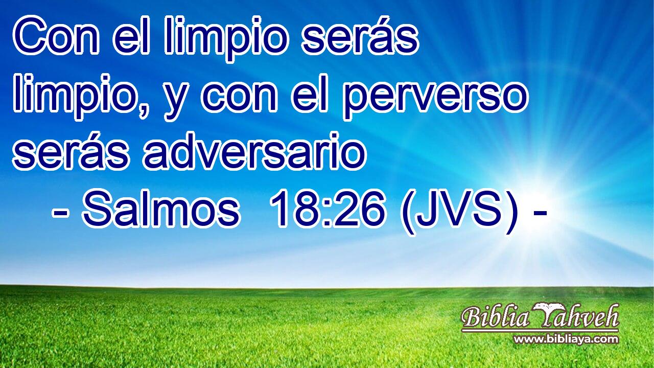 Con el limpio serás limpio, y con el perverso serás adversario