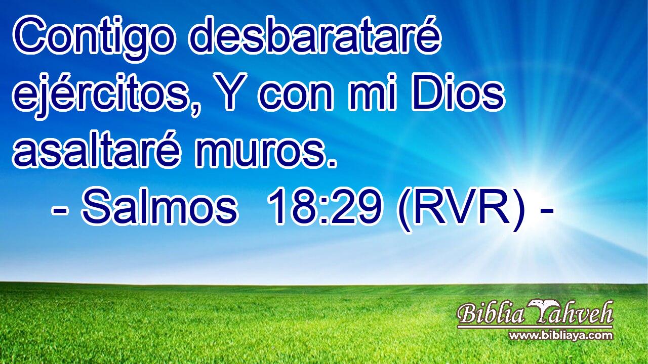 Contigo desbarataré ejércitos, Y con mi Dios asaltaré muros.