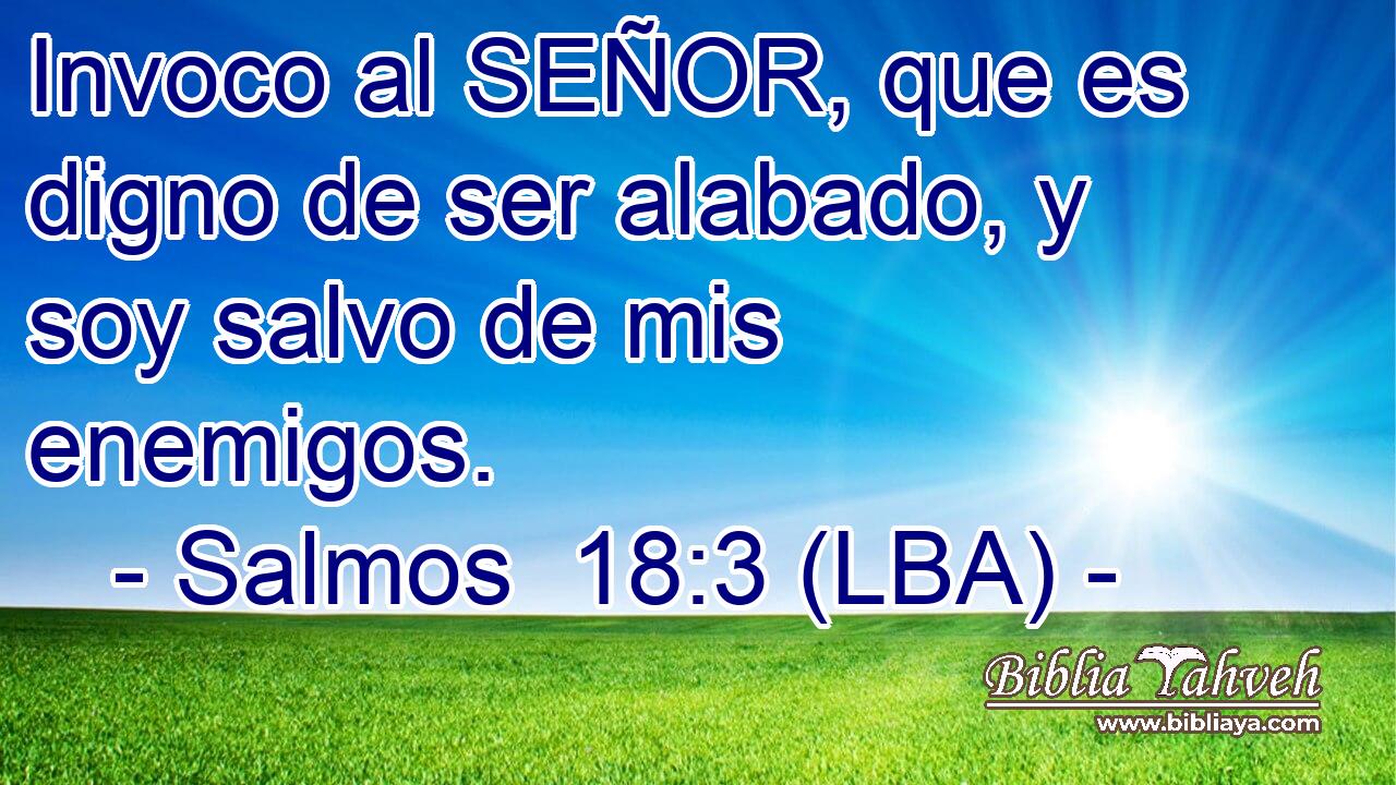Invoco al SEÑOR, que es digno de ser alabado, y soy salvo de mis enemigos.
