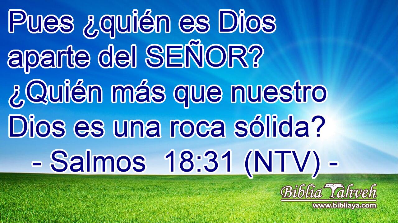 Pues ¿quién es Dios aparte del SEÑOR? ¿Quién más que nuestro Dios es una roca sólida?