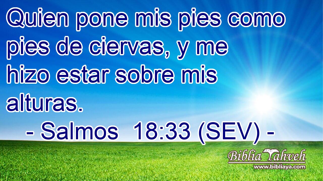 Quien pone mis pies como pies de ciervas, y me hizo estar sobre mis alturas.
