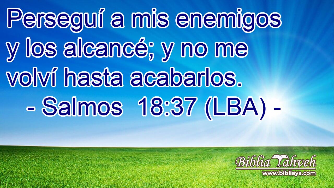 Perseguí a mis enemigos y los alcancé; y no me volví hasta acabarlos.