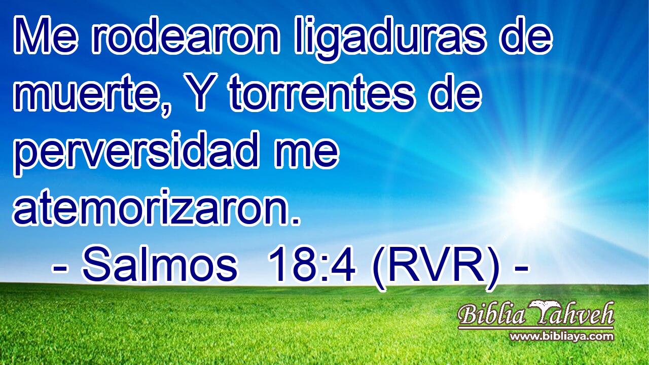 Me rodearon ligaduras de muerte, Y torrentes de perversidad me atemorizaron.