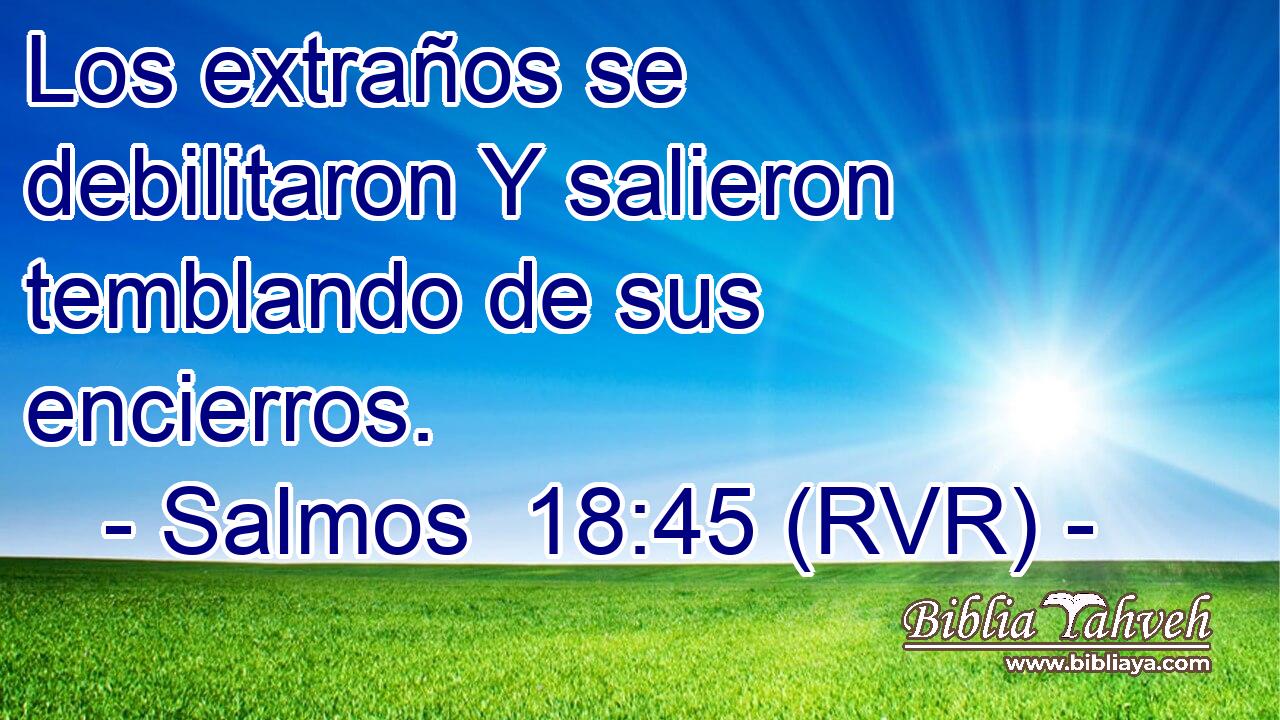 Los extraños se debilitaron Y salieron temblando de sus encierros.