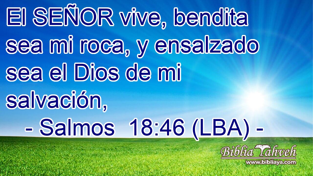 El SEÑOR vive, bendita sea mi roca, y ensalzado sea el Dios de mi salvación,