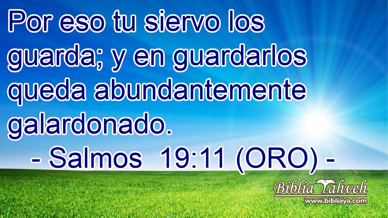  Por eso tu siervo los guarda; y en guardarlos queda abundantemente galardonado. 
