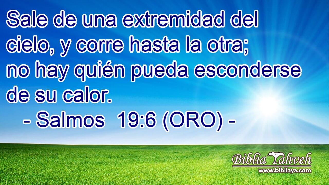  Sale de una extremidad del cielo, y corre hasta la otra; no hay quién pueda esconderse de su calor. 
