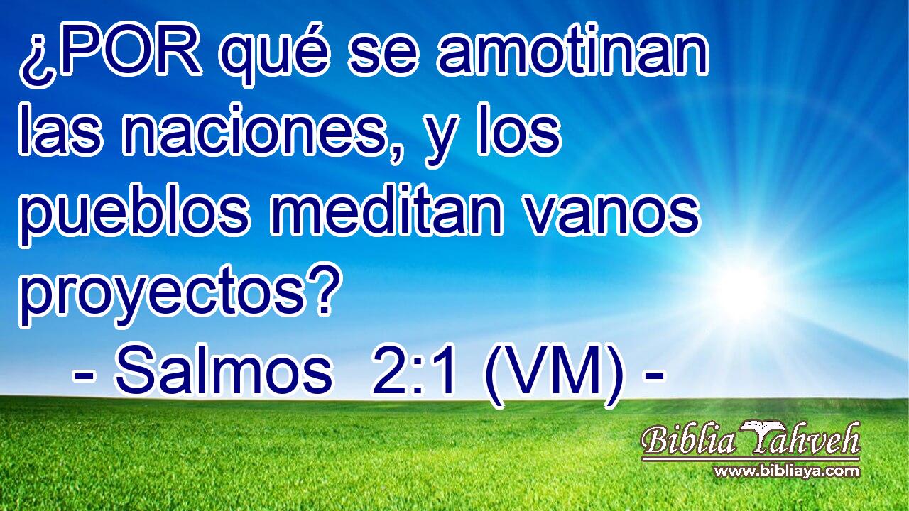  ¿POR qué se amotinan las naciones, y los pueblos meditan vanos proyectos? 