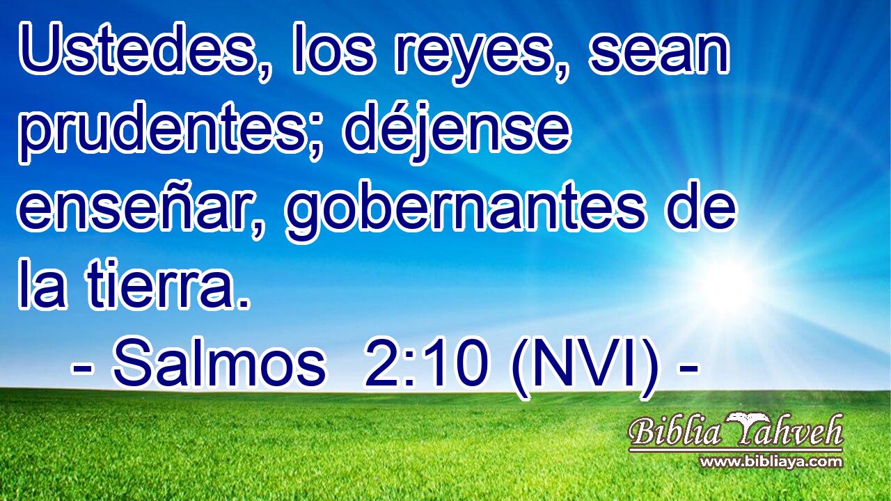  Ustedes, los reyes, sean prudentes; déjense enseñar, gobernantes de la tierra. 
