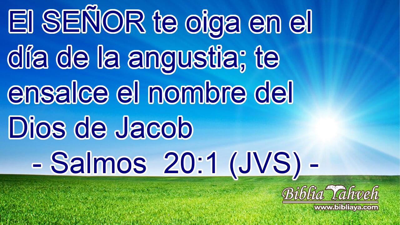 El SEÑOR te oiga en el día de la angustia; te ensalce el nombre del Dios de Jacob