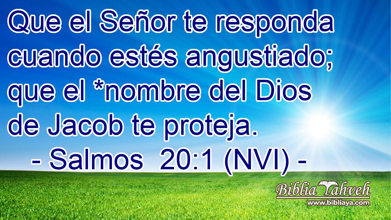  Que el Señor te responda cuando estés angustiado; que el *nombre del Dios de Jacob te proteja. 